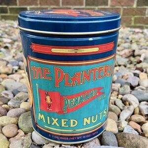 Vintage Planters Pennant Brand Mixed Nuts Tin 1989 Mr. Peanut Limited Edition